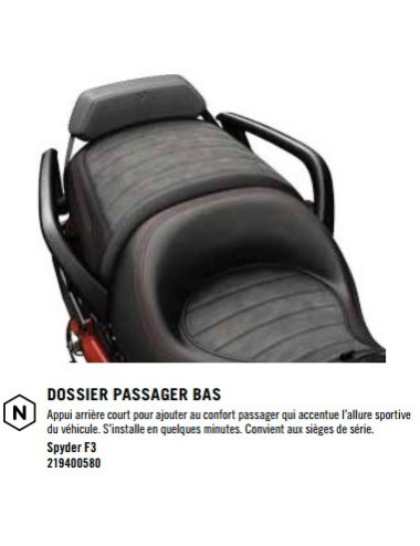 Dossier passager bas Spyder F3