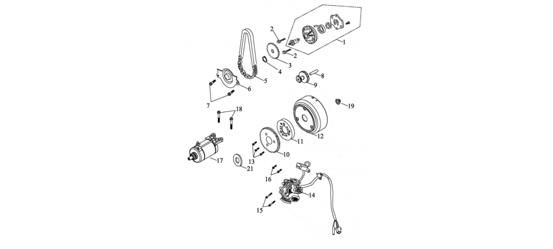 POMPE A HUILE / DEMARREUR / STATOR