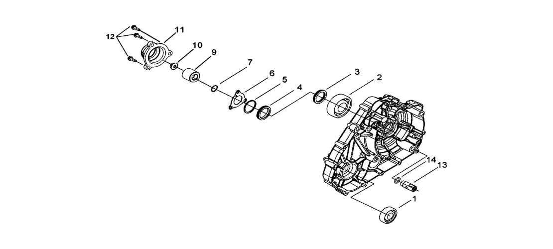 CACHE CARTER MOTEUR GAUCHE 1