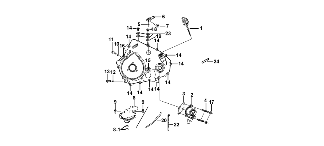 CACHE CARTER MOTEUR GAUCHE 2