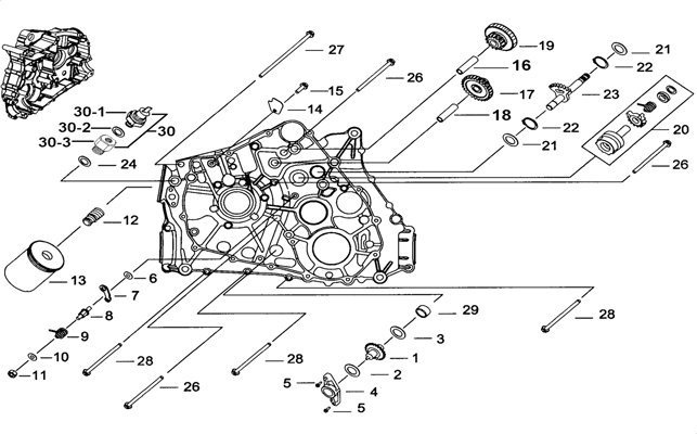 CARTER MOTEUR GAUCHE