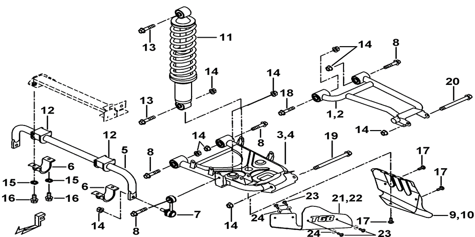 BRAS OSCILLANT